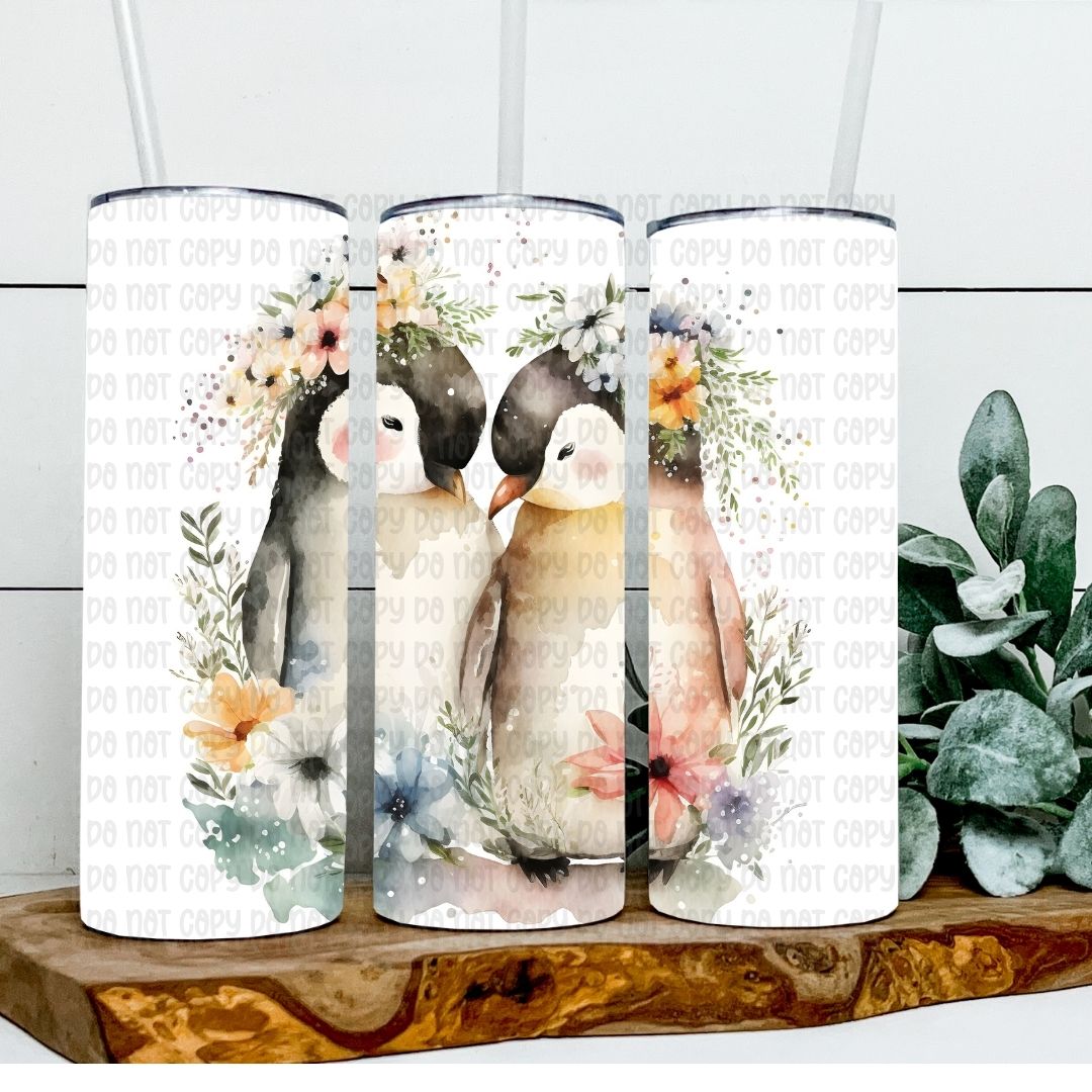 Penguins - Sublimation 20oz Skinny Straight Wrap