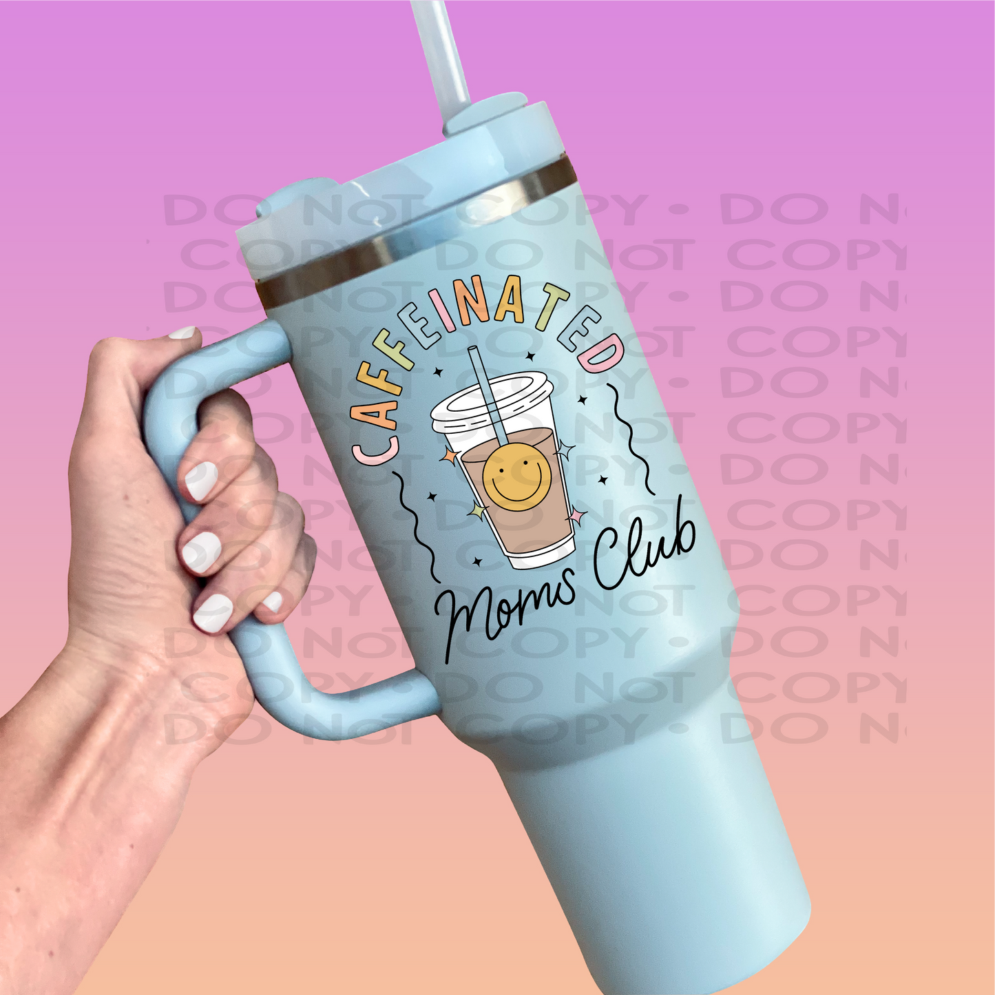Caffeinated moms club - UV DTF Decal