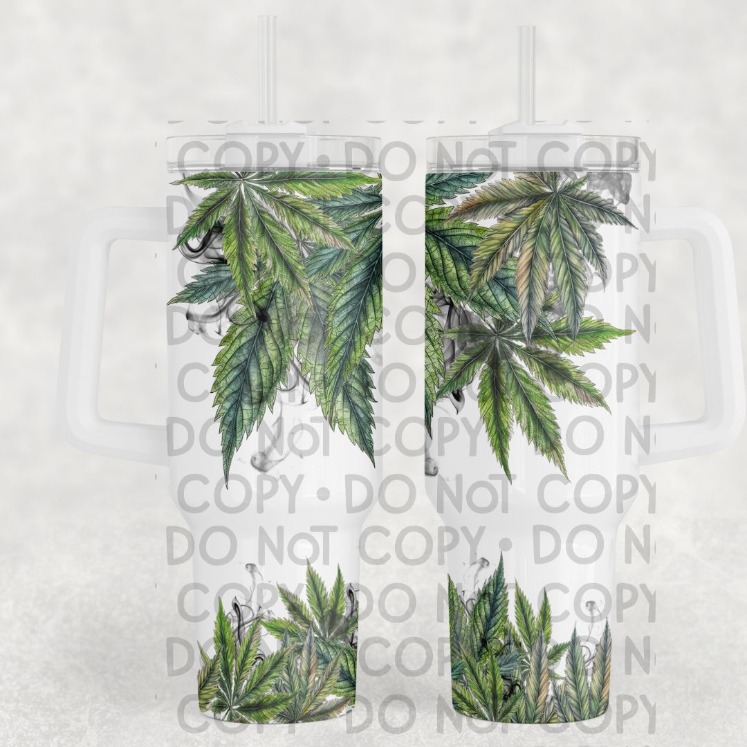 Marijuana Leaves - 40oz UV DTF Wrap
