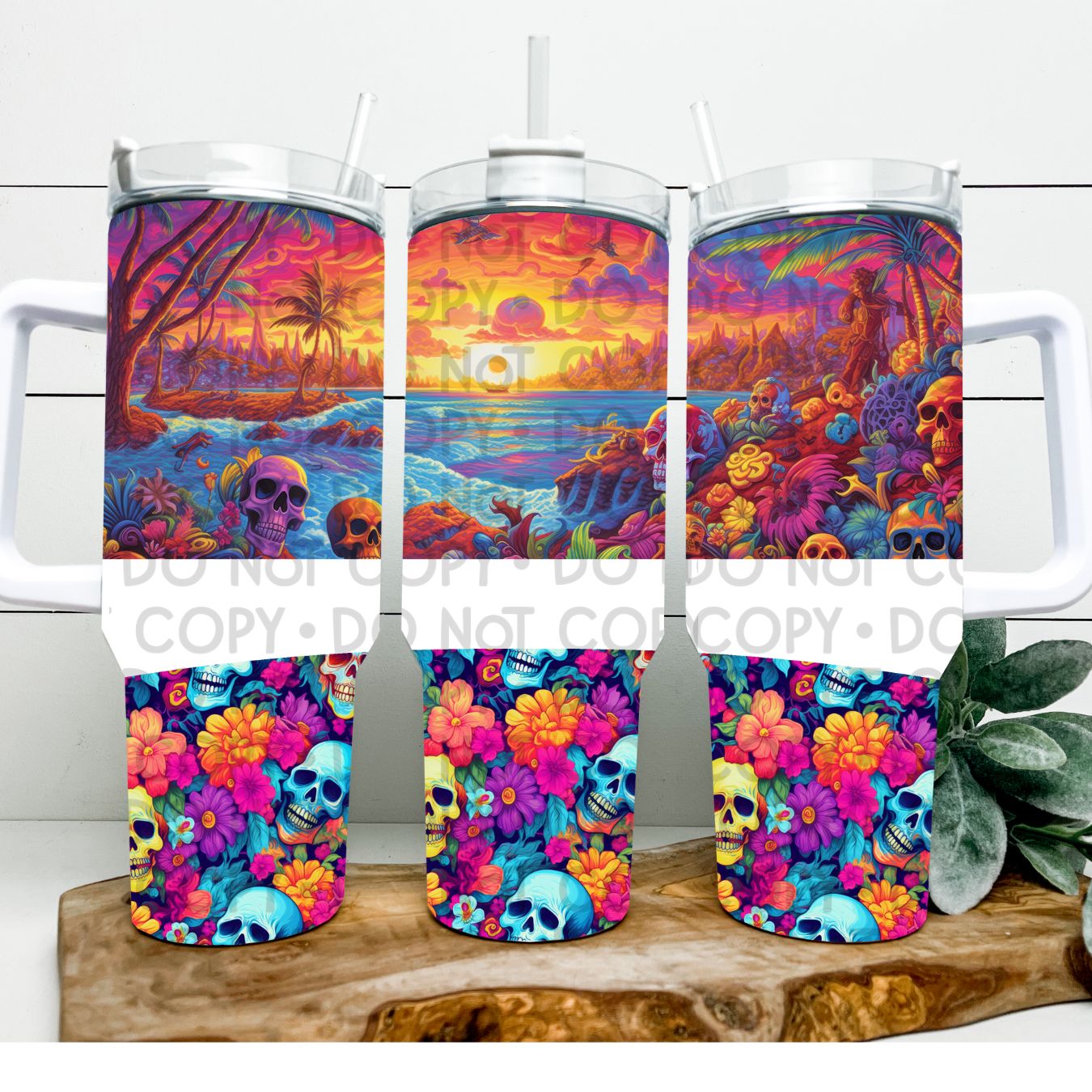 Skull Beach - 40oz Sublimation Wrap
