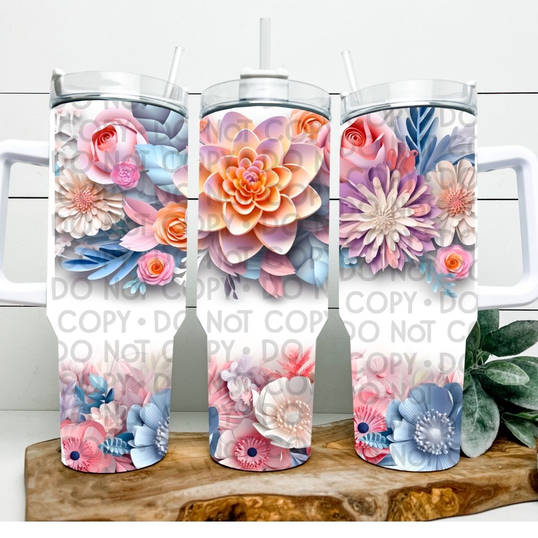 Florals - 40oz Sublimation Wrap