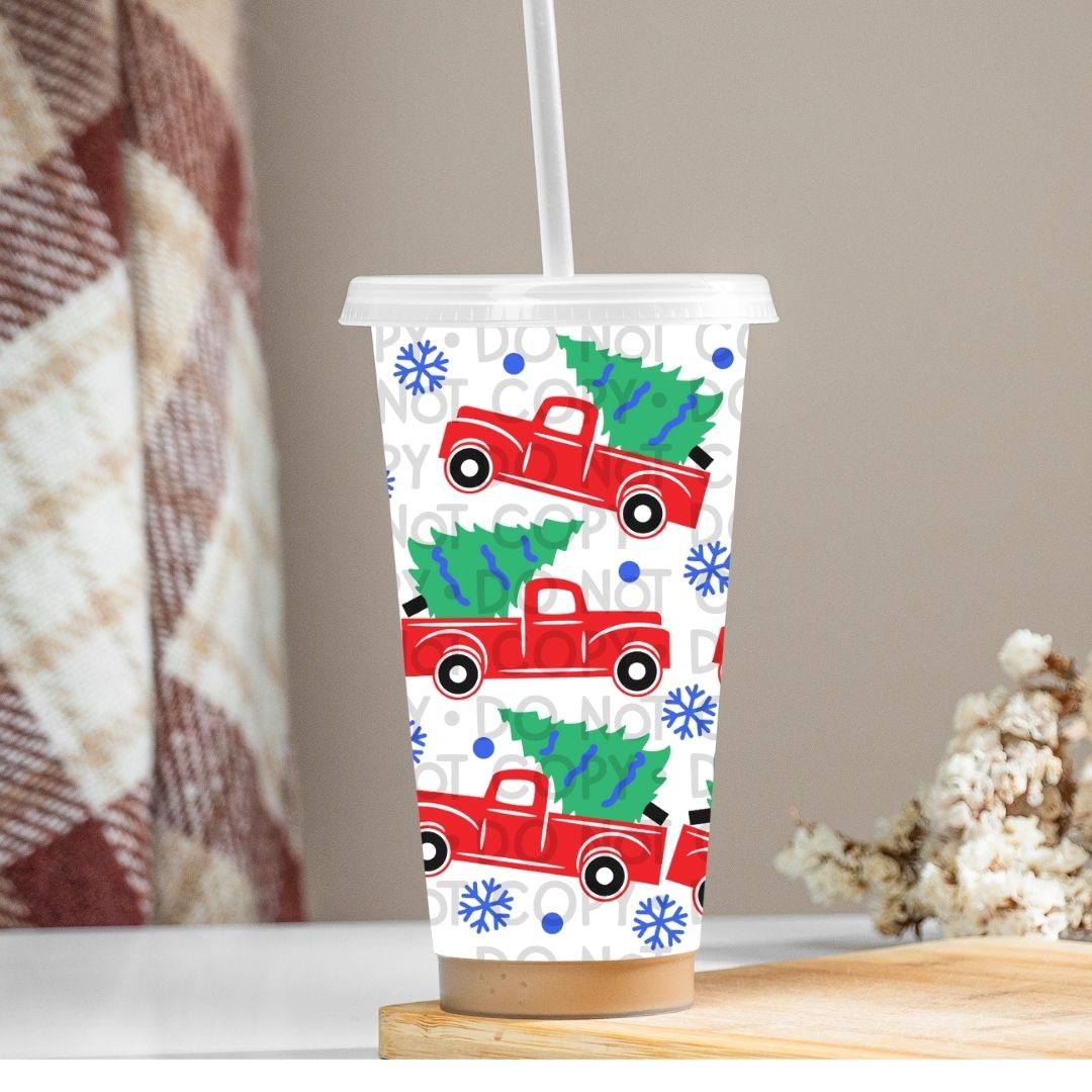 Festive Truck - UV DTF 24oz Wrap