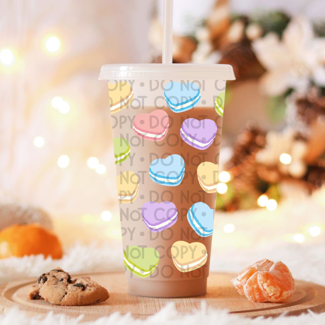 Macaron Hearts - UV DTF 24oz Wrap