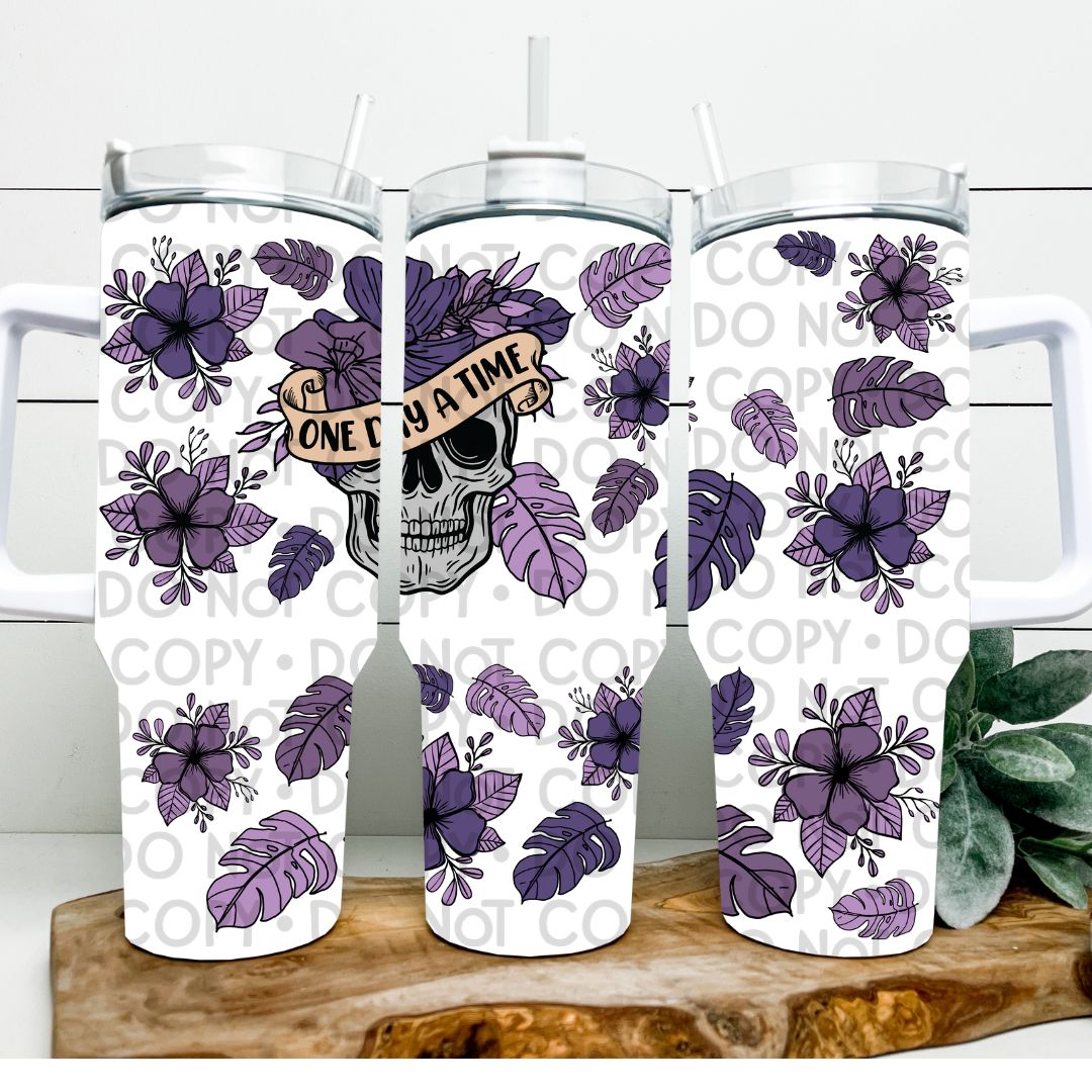 One Day At A Time - 40oz UV DTF Wrap