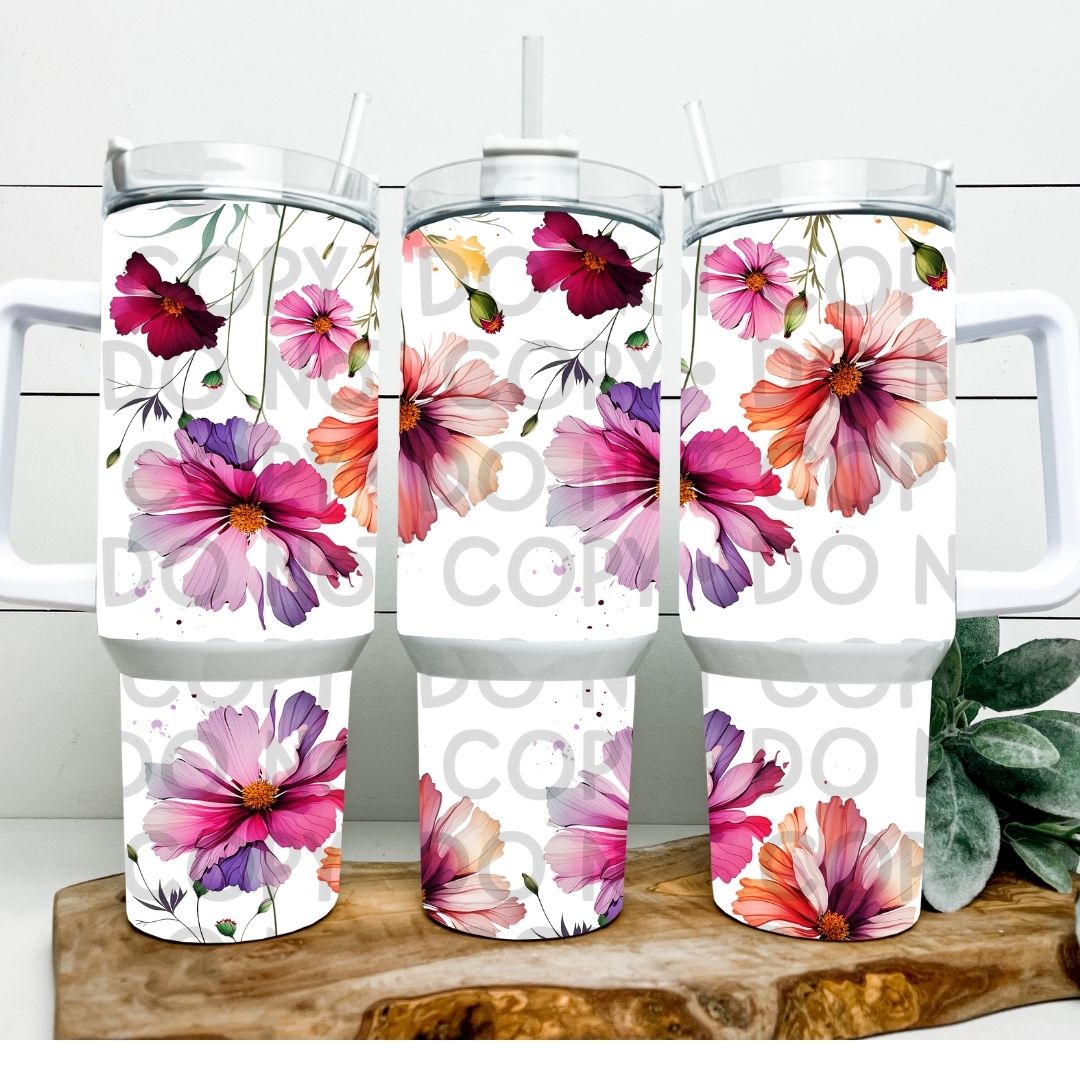 Flowers - 40oz Sublimation Wrap