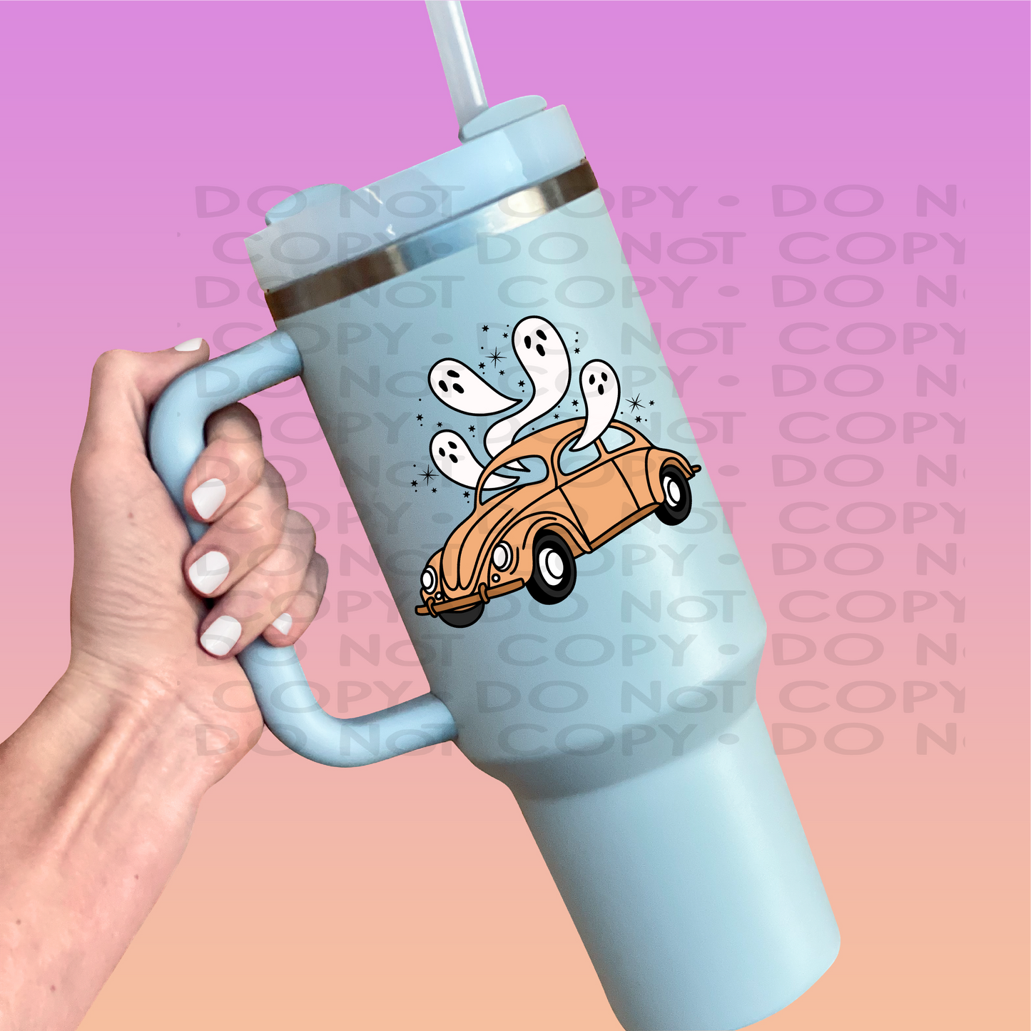 Ghostie car - UV DTF Decal