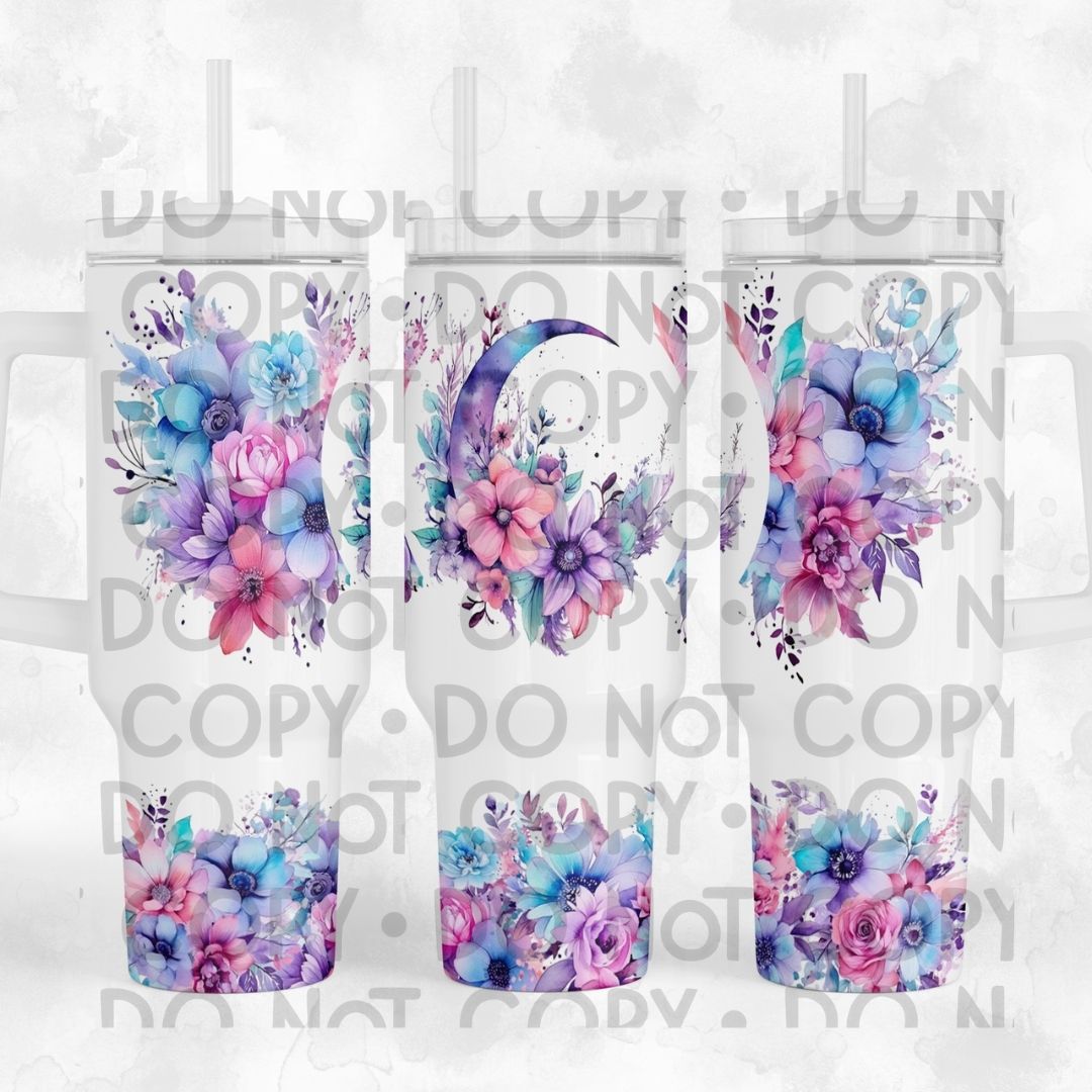 Floral Moon - 40oz Sublimation Wrap