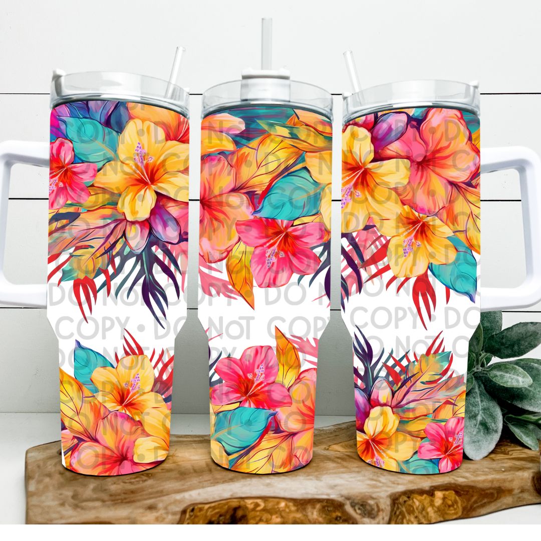 Flowers - 40oz UV DTF Wrap