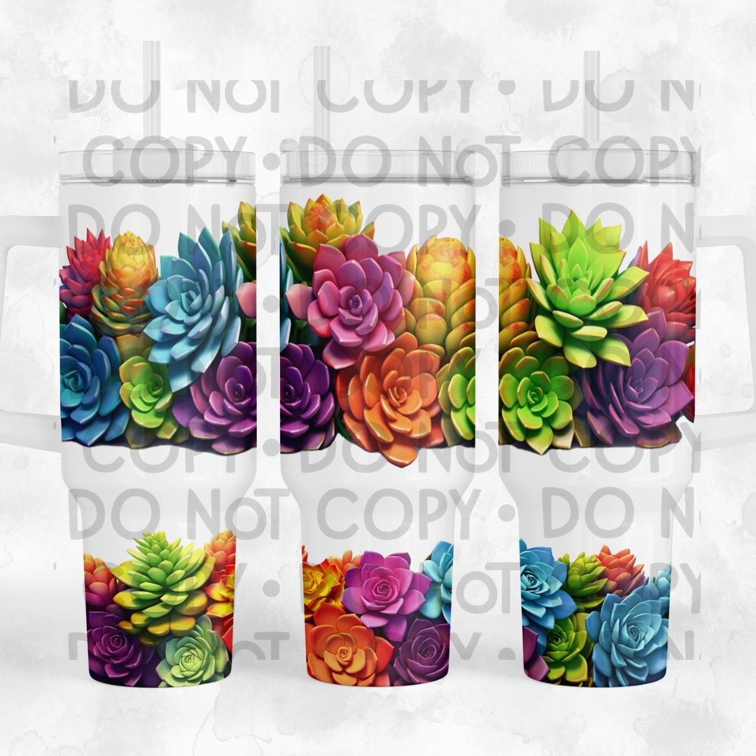 Succulents - 40oz Sublimation Wrap