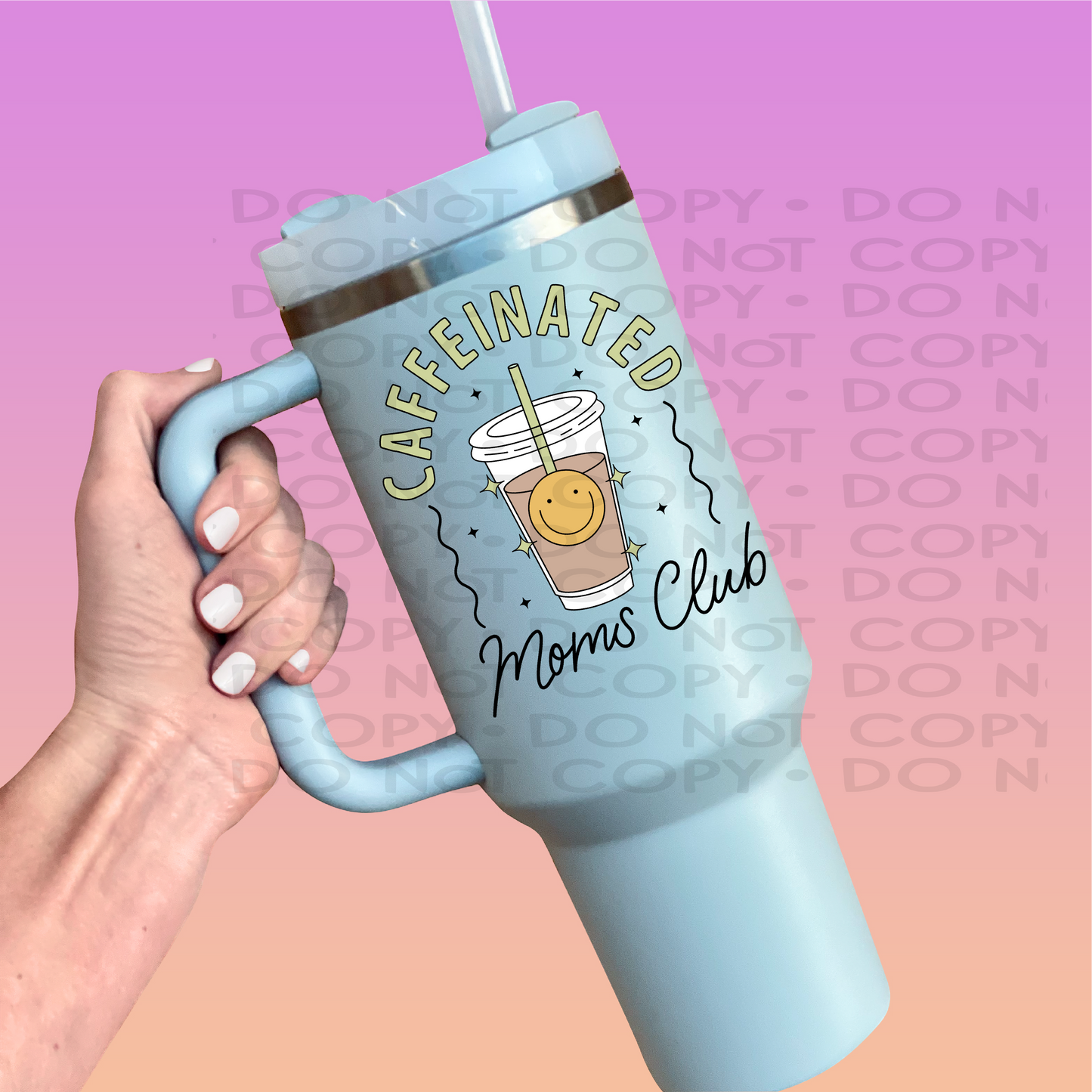 Caffeinated moms club - UV DTF Decal