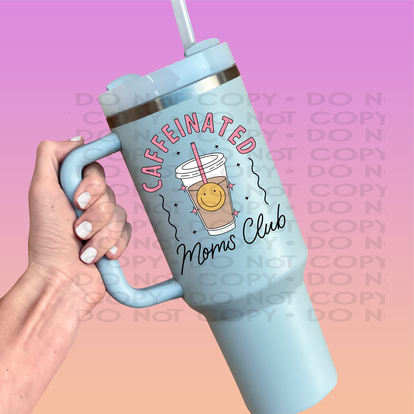 Caffeinated moms club - UV DTF Decal