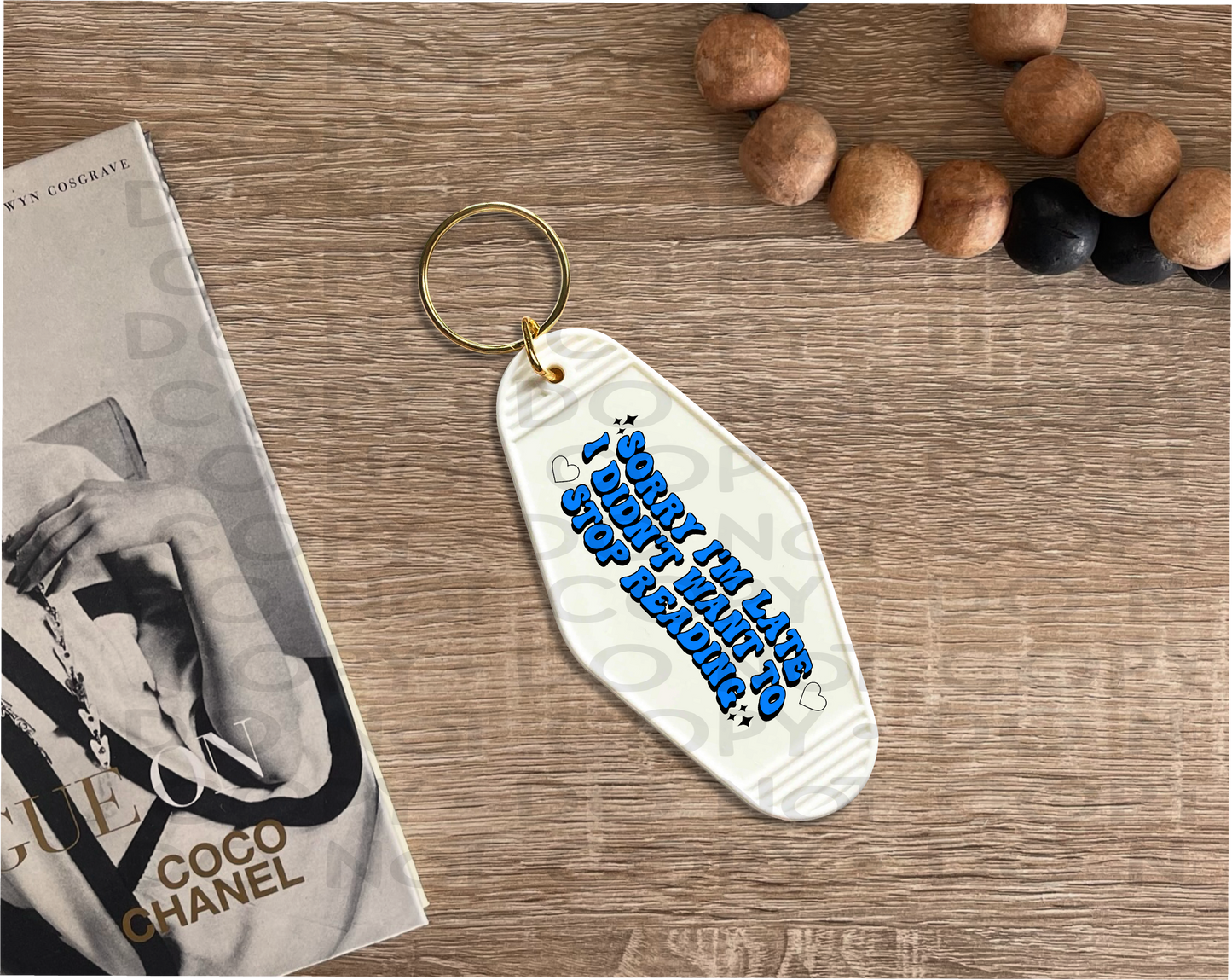 Didn't want to stop reading - UV DTF Keychain Decal