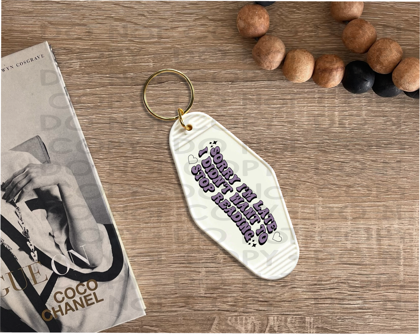 Didn't want to stop reading - UV DTF Keychain Decal