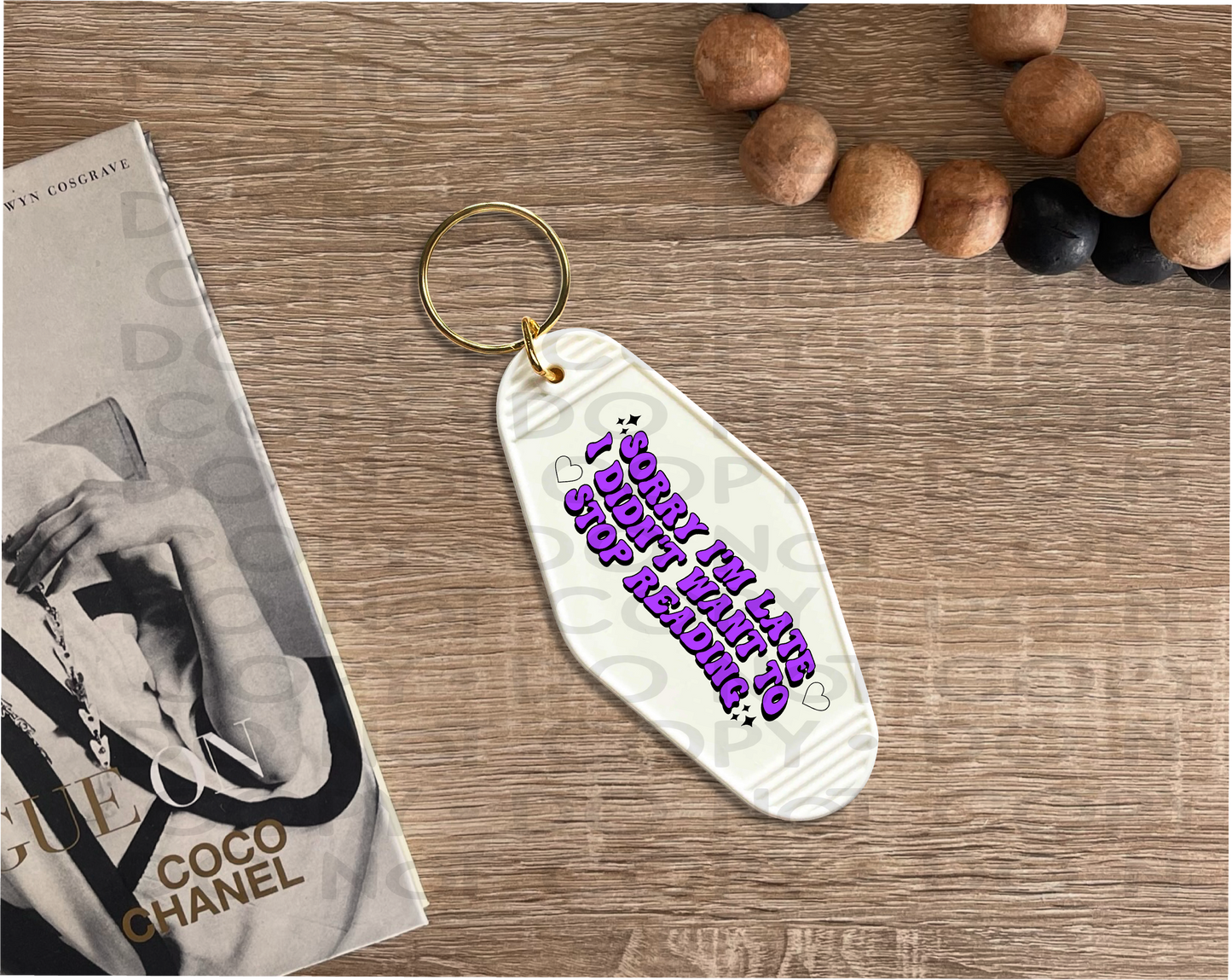 Didn't want to stop reading - UV DTF Keychain Decal