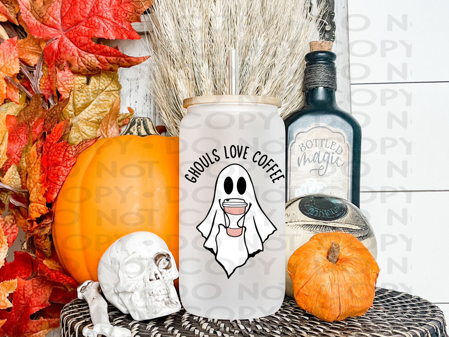 Ghouls love coffee - UV DTF Decal