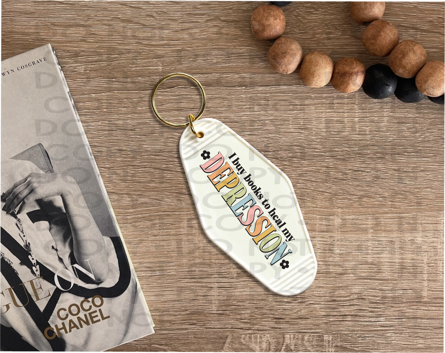 Books Heal My Depression - UV DTF Keychain Decal