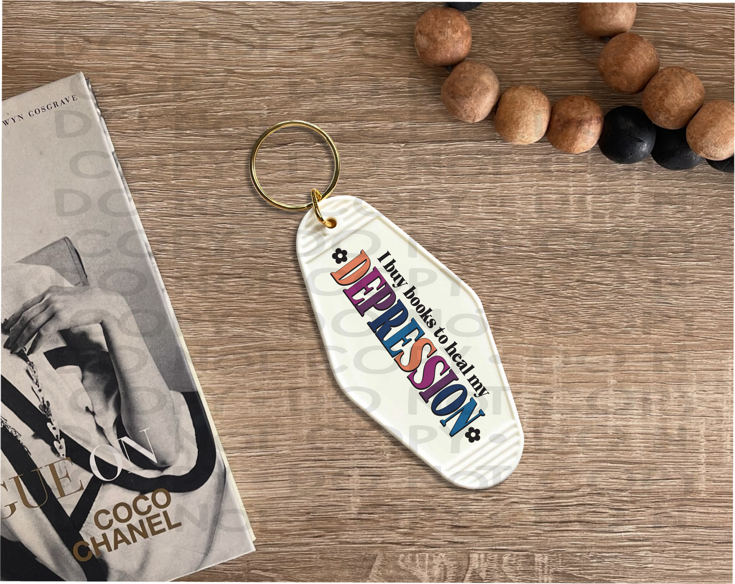Books Heal My Depression - UV DTF Keychain Decal