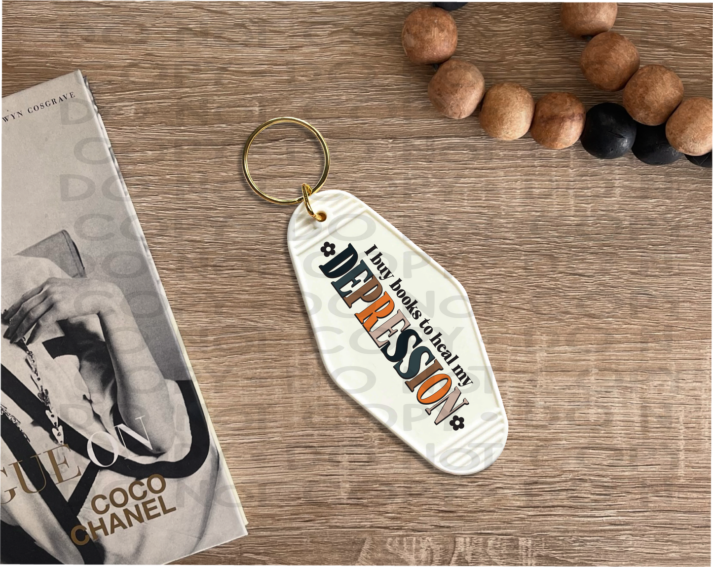 Books Heal My Depression - UV DTF Keychain Decal