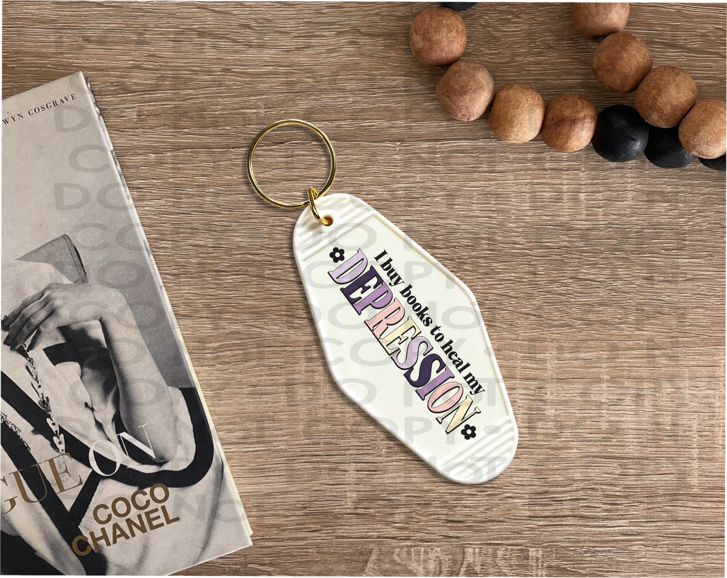 Books Heal My Depression - UV DTF Keychain Decal