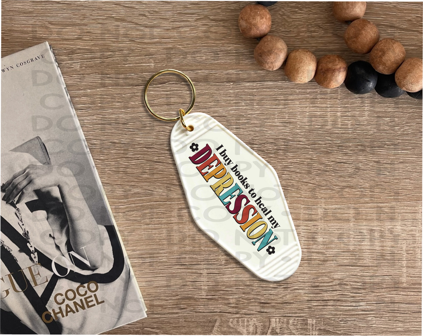 Books Heal My Depression - UV DTF Keychain Decal