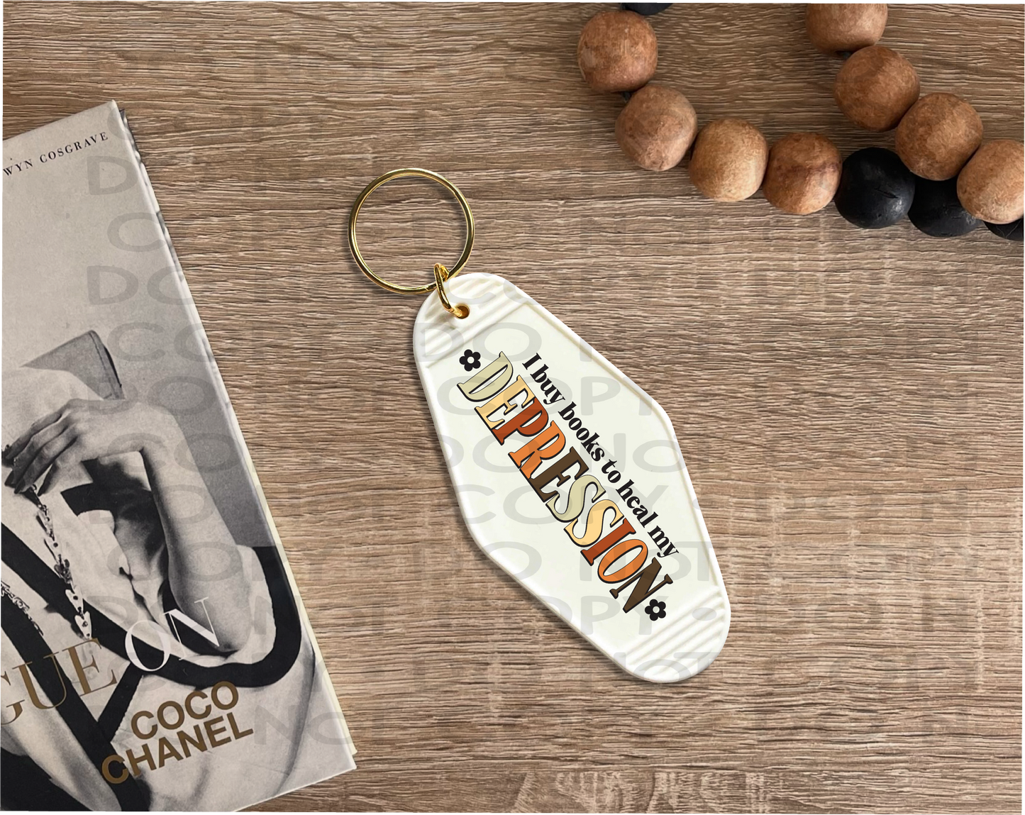 Books Heal My Depression - UV DTF Keychain Decal