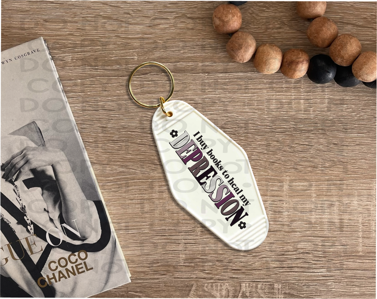 Books Heal My Depression - UV DTF Keychain Decal