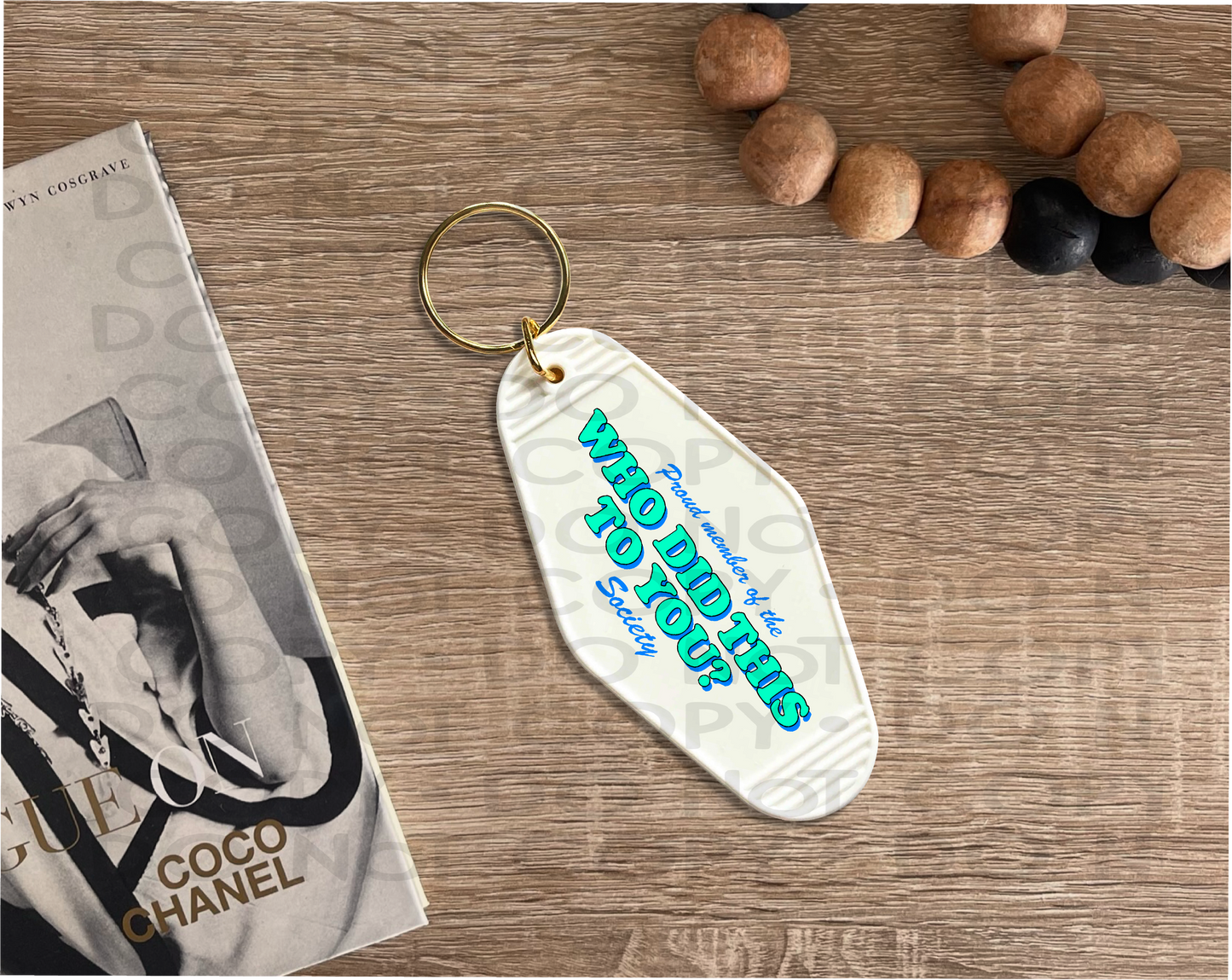 Who Did this to you - UV DTF Keychain Decal