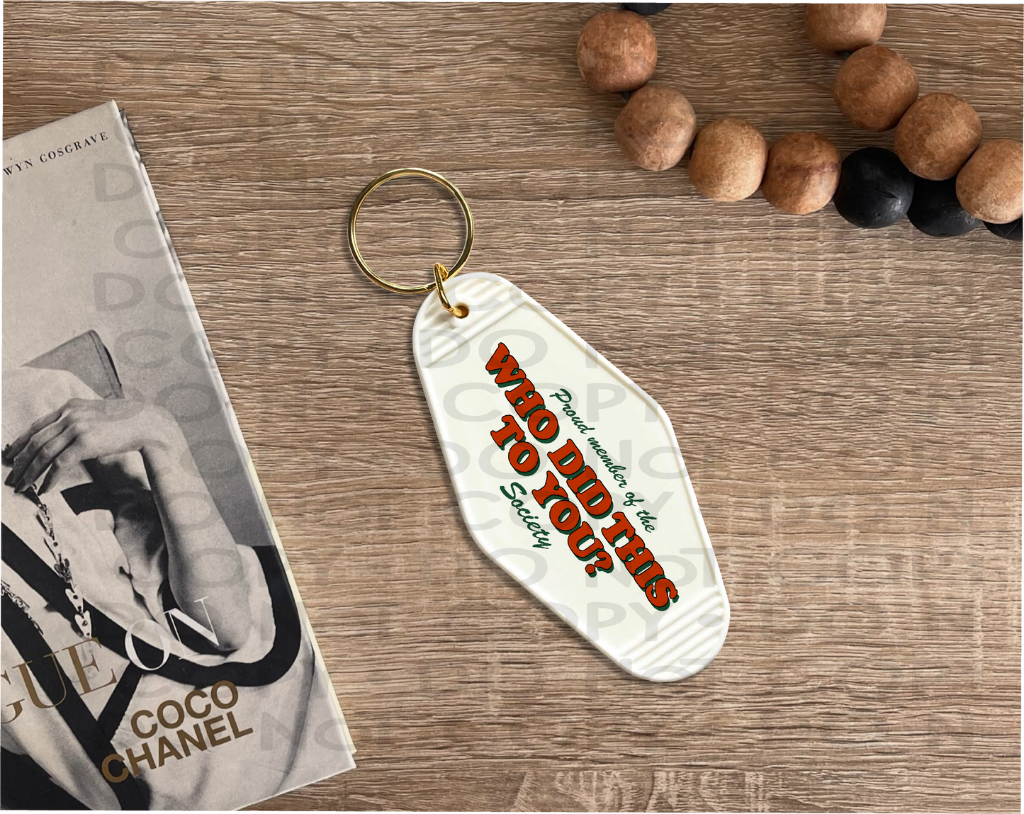 Who Did this to you - UV DTF Keychain Decal