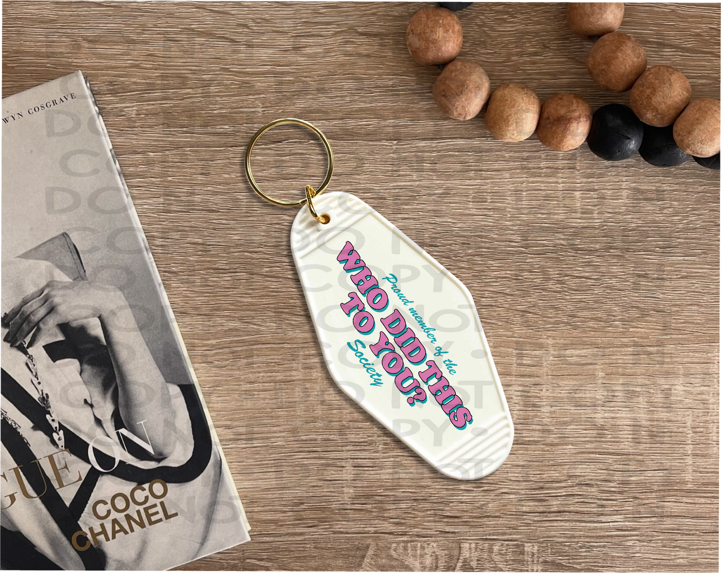 Who Did this to you - UV DTF Keychain Decal