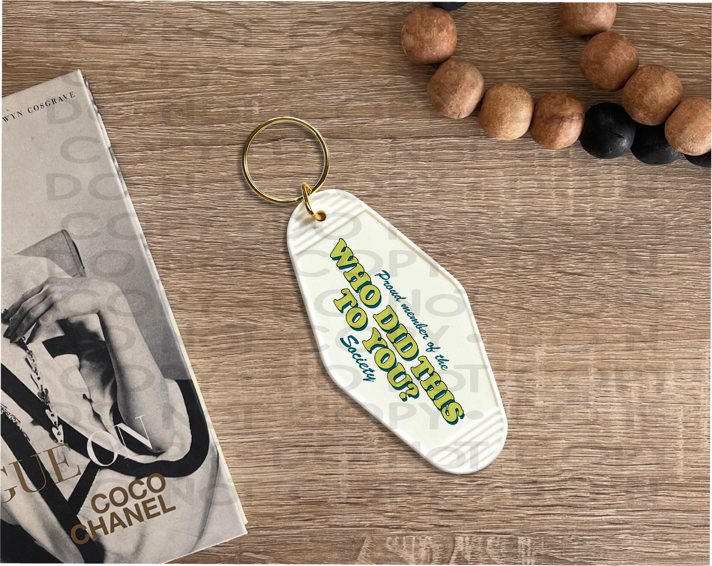 Who Did this to you - UV DTF Keychain Decal