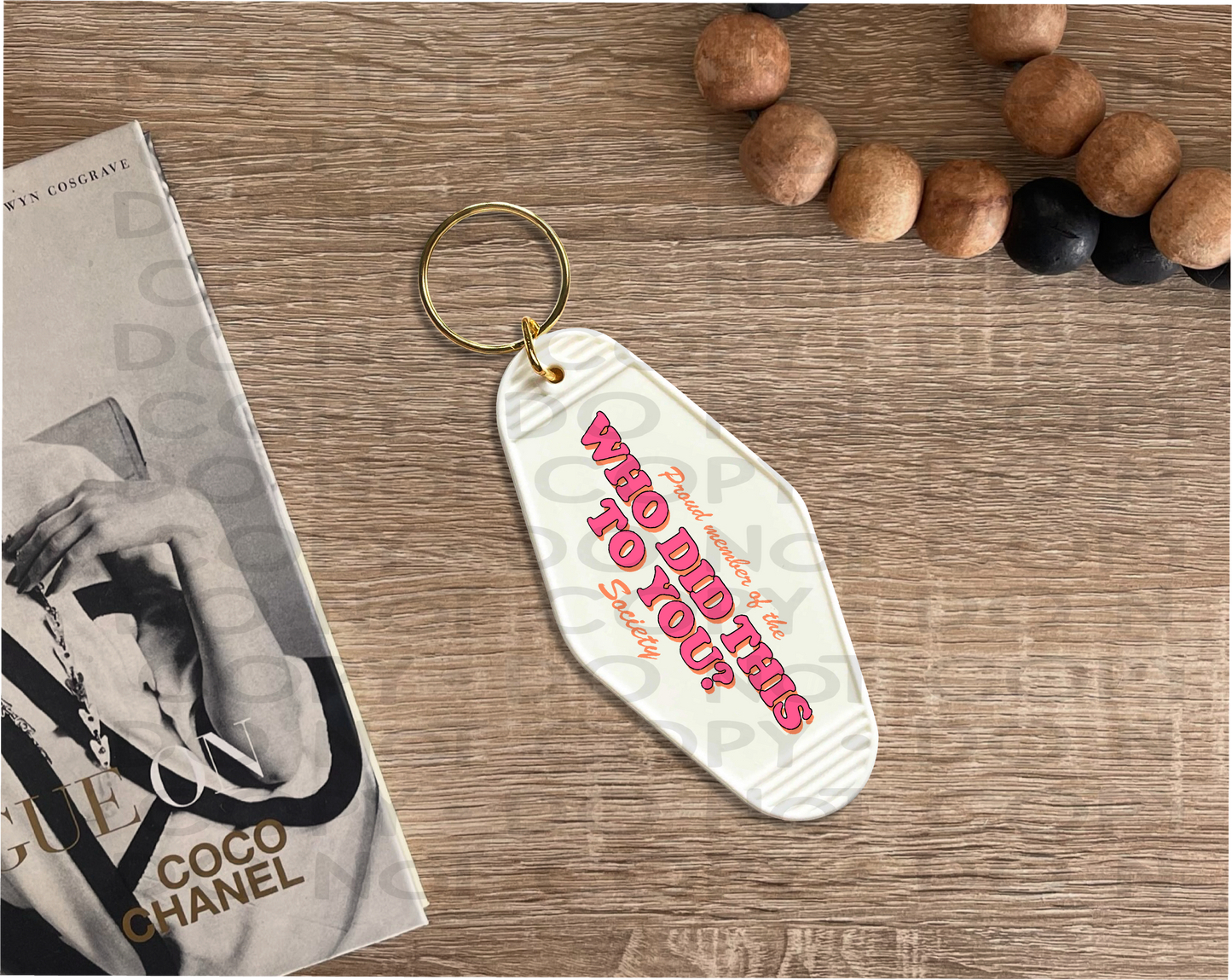 Who Did this to you - UV DTF Keychain Decal