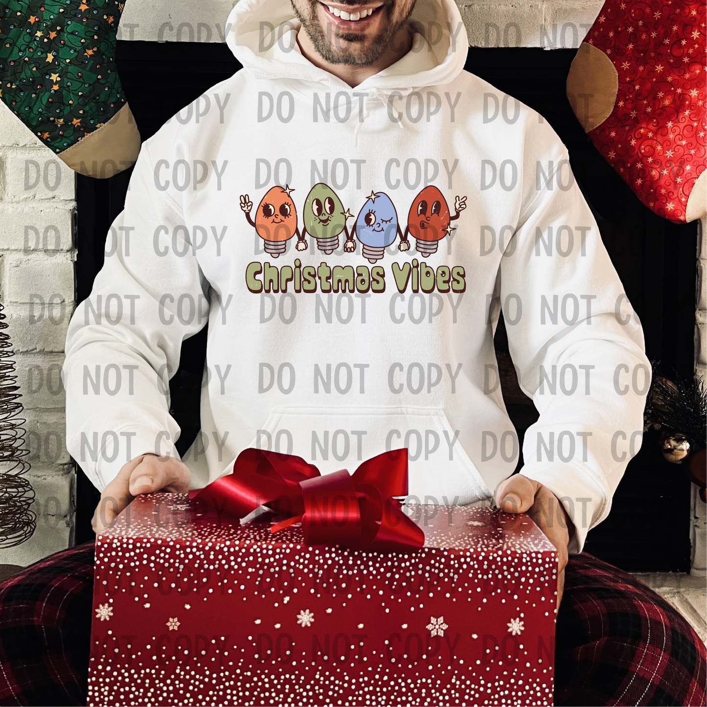 Christmas vibes Distressed - DTF