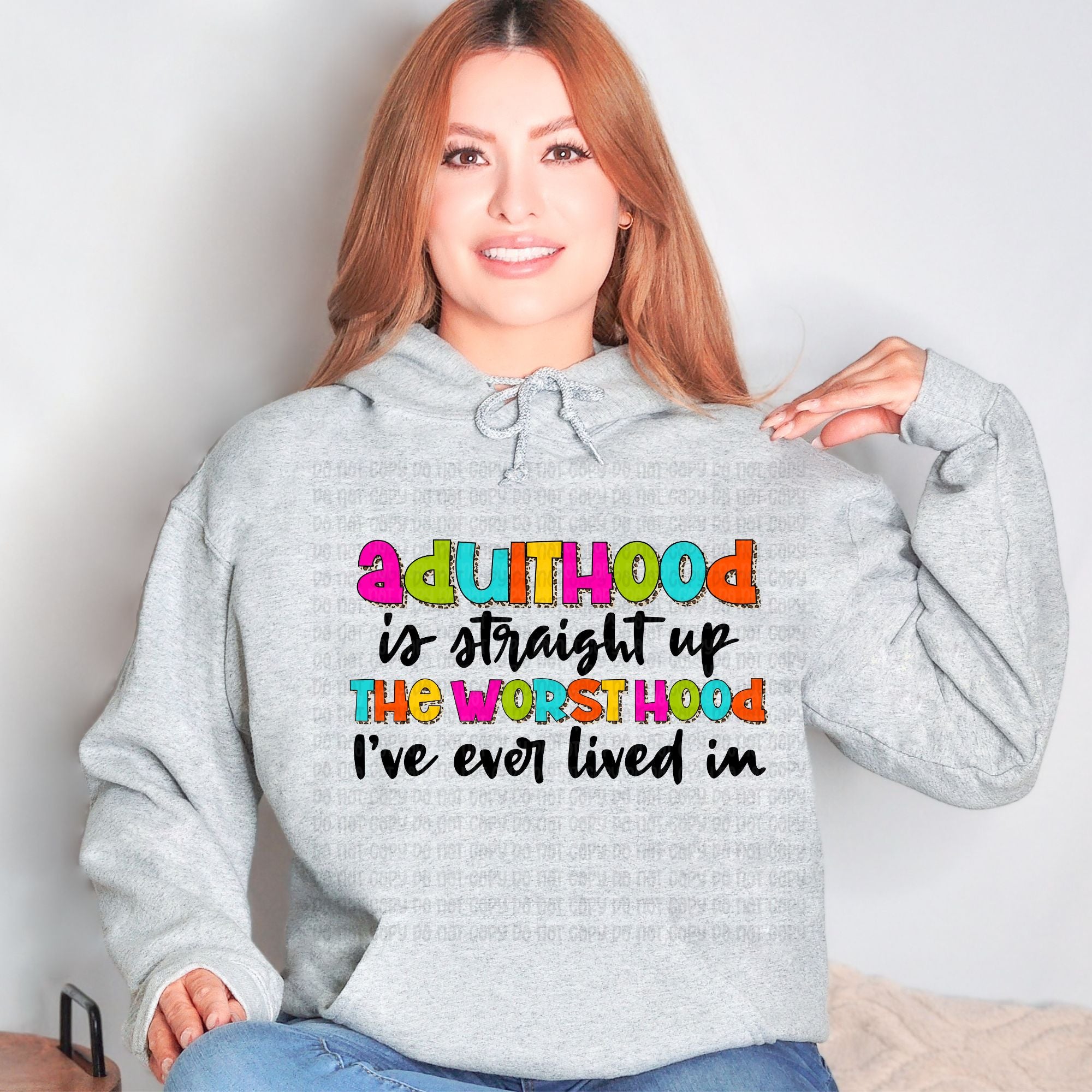 Adulthood Is The Worst Hood Sweatshirt main image 0