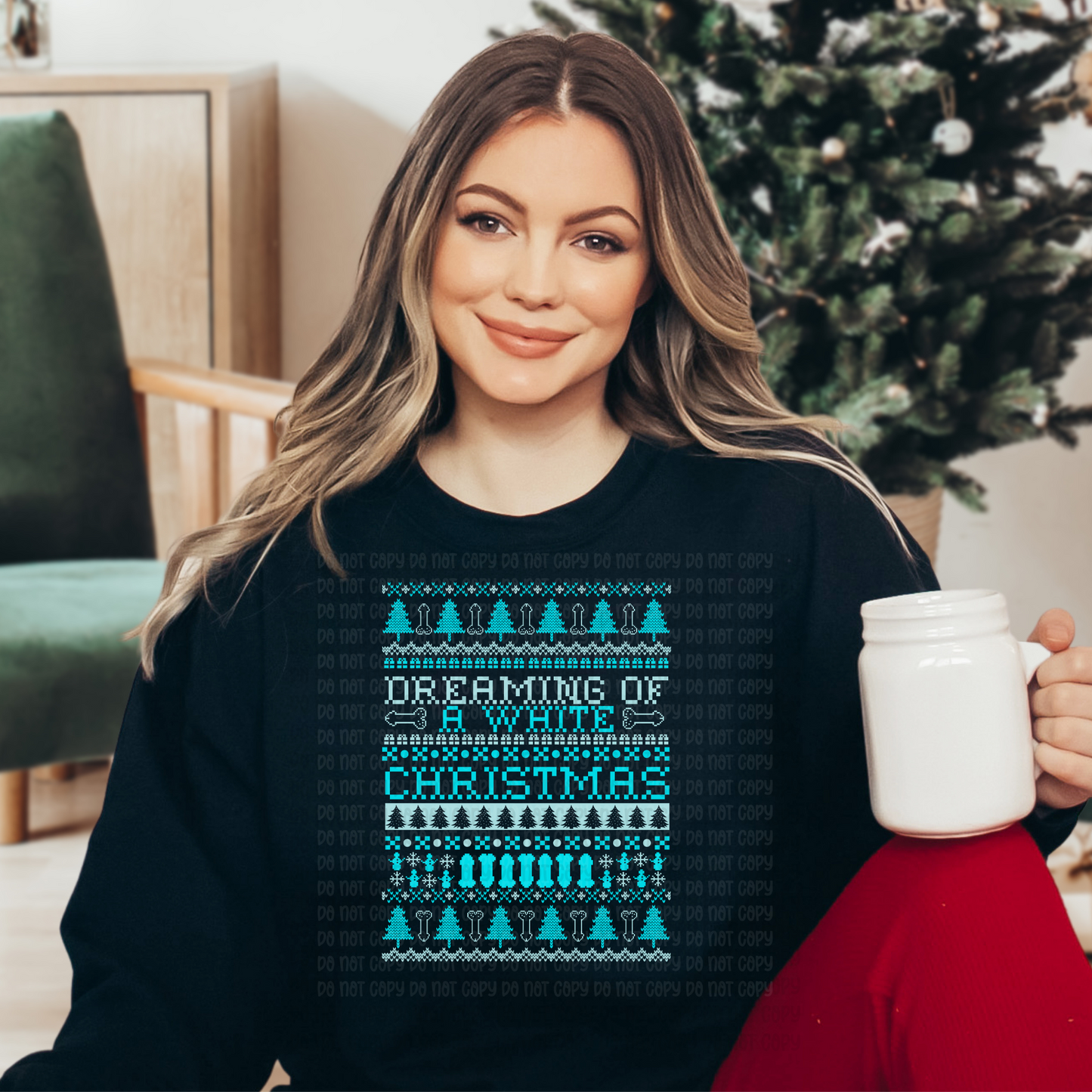 Dreaming of a white Christmas Blue - DTF