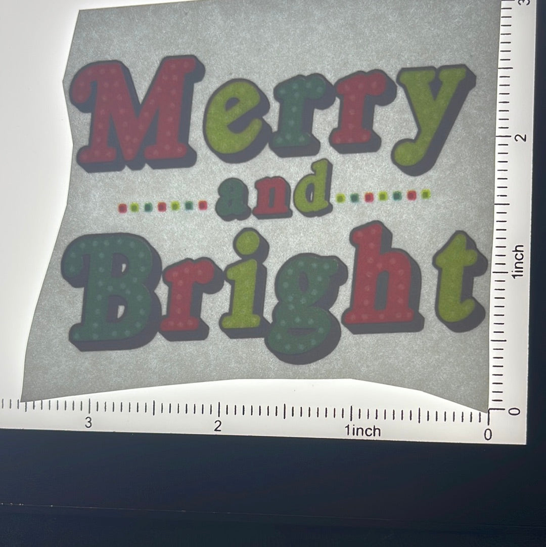 Merry and bright - Screen Print - 2 for $1
