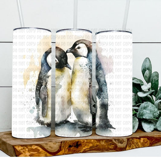 Penguins - Sublimation 20oz Skinny Straight Wrap