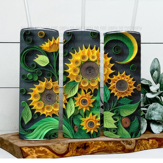 Sunflowers - Sublimation 20oz Tapered or Straight Wrap