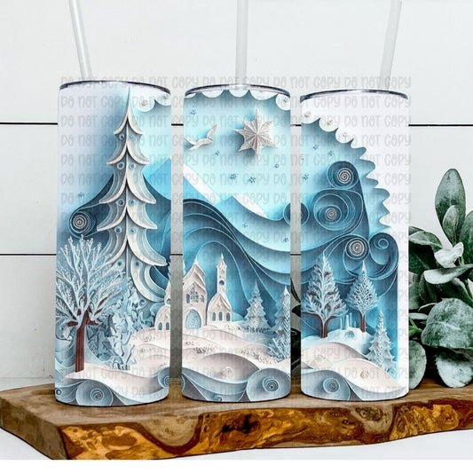 Winter Art - Sublimation 20oz Tapered or Straight Wrap