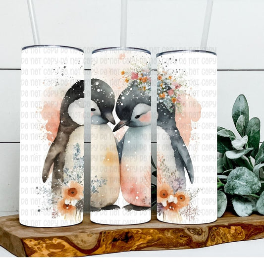 Penguins - Sublimation 20oz Skinny Straight Wrap