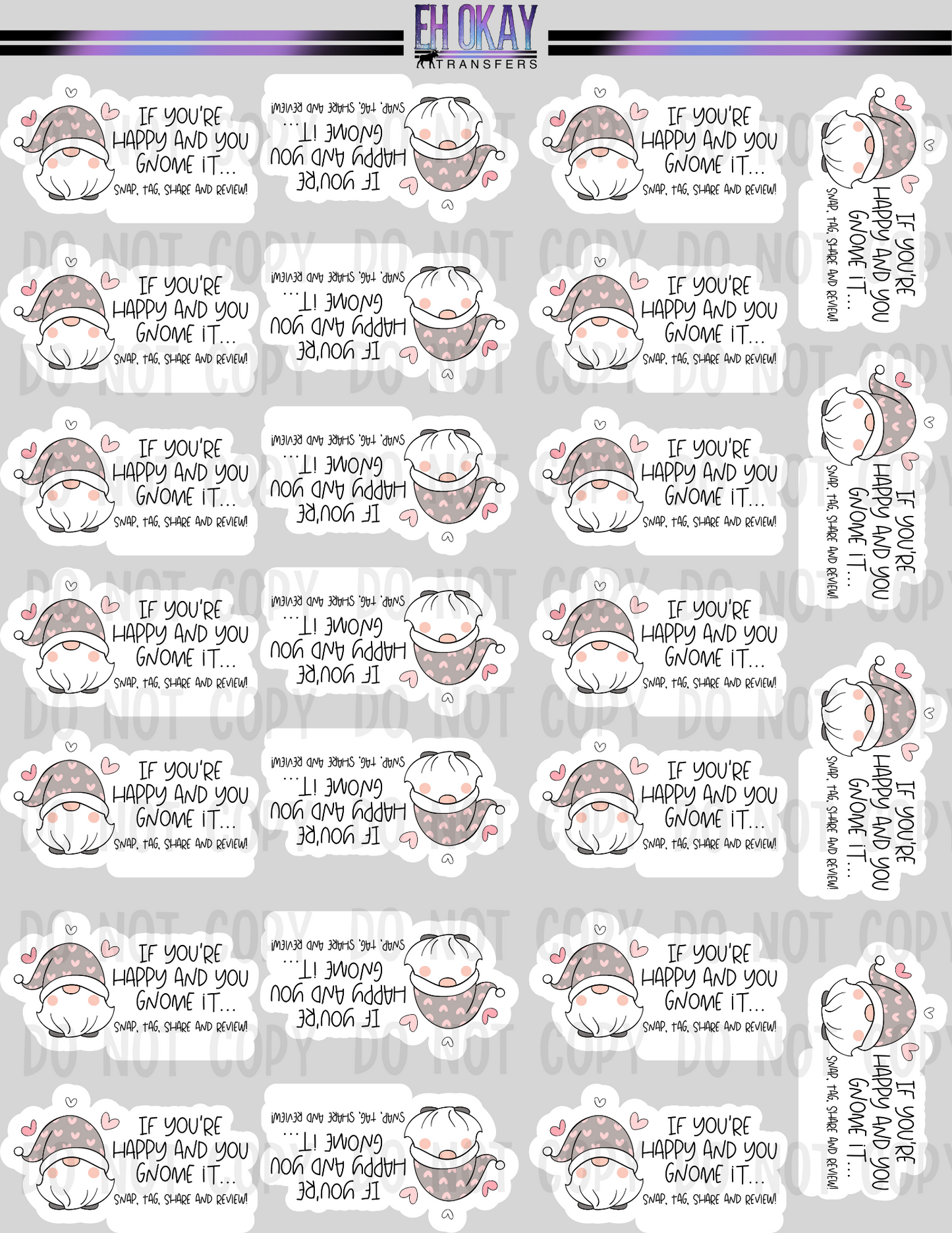 Leave a review - Vinyl sticker sheet