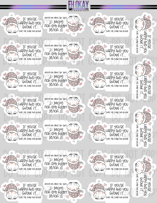 Leave a review - Vinyl sticker sheet