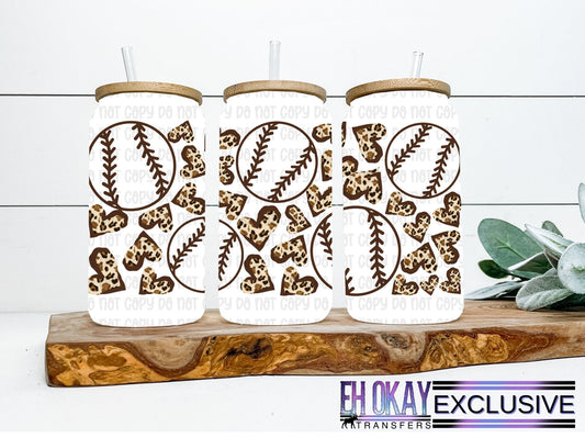 Leopard Baseball Wrap 16oz - UV DTF