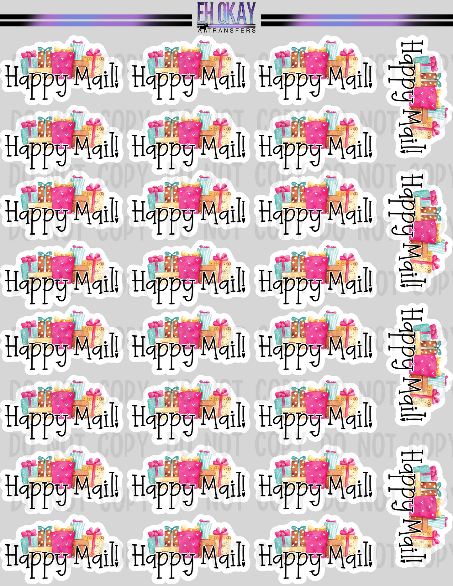 Happy Mail - Vinyl sticker sheet