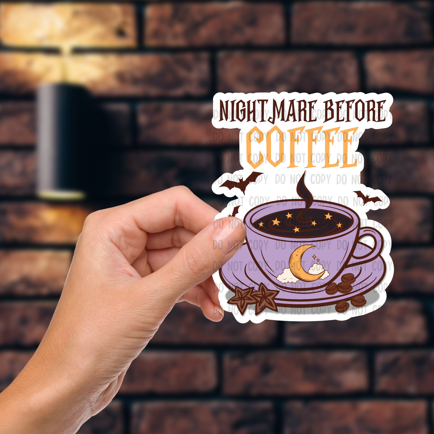 Nightmare before coffee - Vinyl Sticker