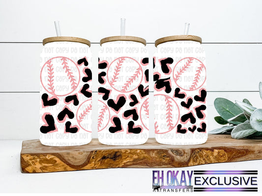 Leopard Baseball Wrap 16oz - UV DTF