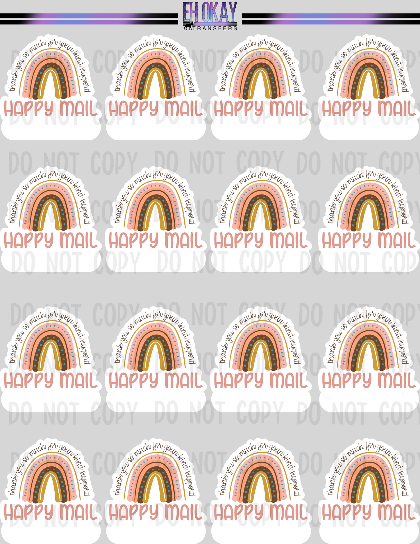 Happy Mail - Vinyl sticker sheet