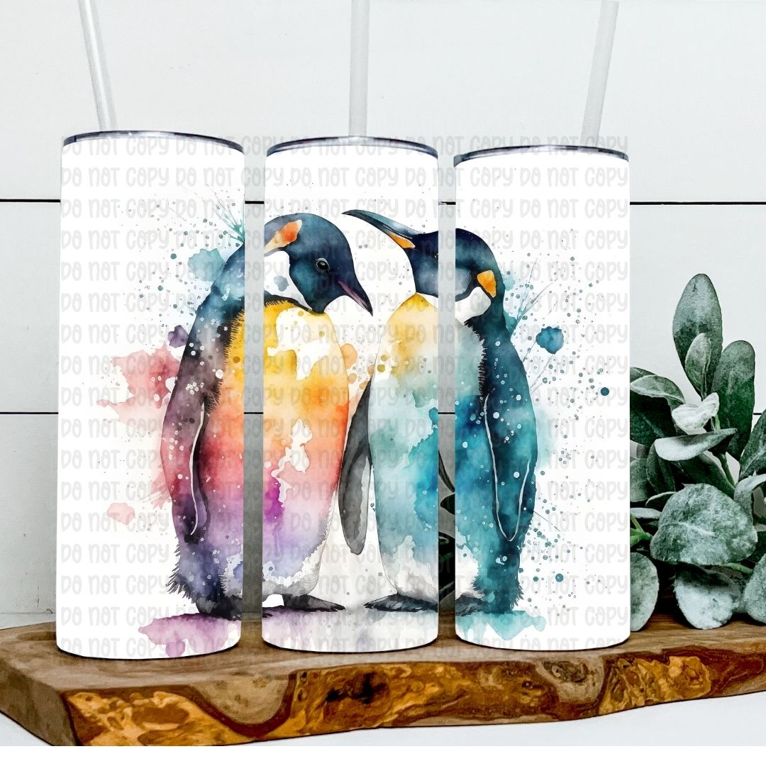 Penguins - Sublimation 20oz Skinny Straight Wrap