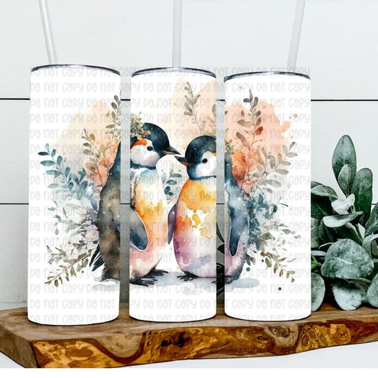 Penguins - Sublimation 20oz Skinny Straight Wrap