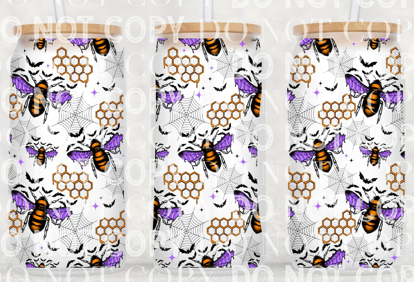 Bees & Bats Wrap 16oz - UV DTF