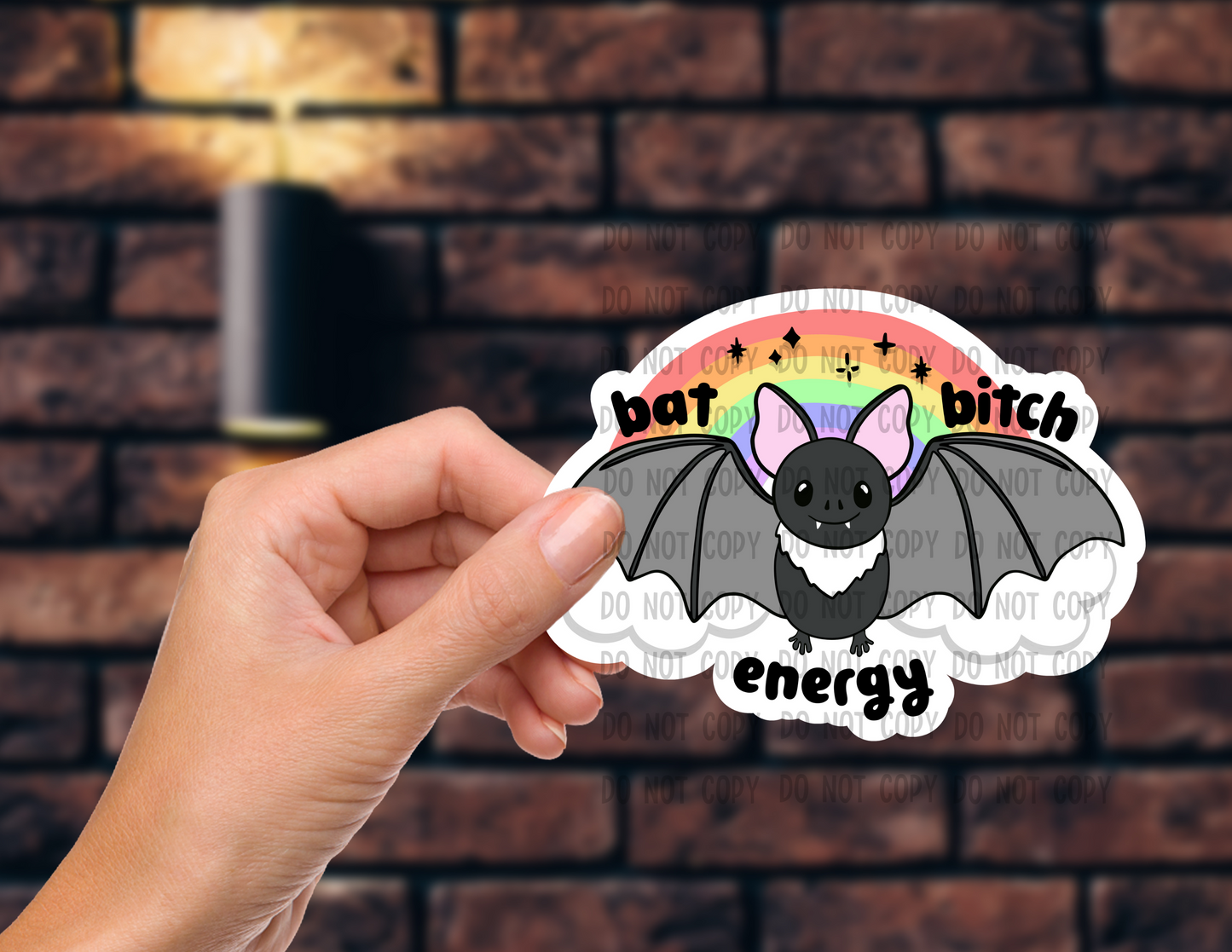 Bat bitch energy - Vinyl Sticker